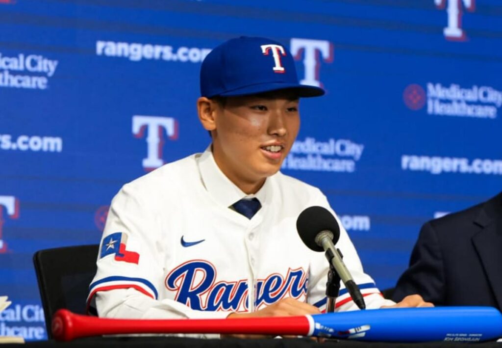 김성준 텍사스 유망주 루키리그 성적 및 베이스볼 아메리카 랭킹